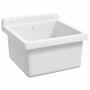 Fregadero lavabo de pared resina blanco 40x40x24 cm