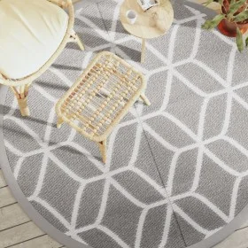 Alfombra de exterior PP gris Ø200 cm de vidaXL, Protectores para exterior - Ref: Foro24-368468, Precio: 41,73 €, Descuento: %