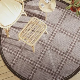 Alfombra de exterior PP marrón Ø200 cm de vidaXL, Protectores para exterior - Ref: Foro24-368480, Precio: 33,05 €, Descuento: %