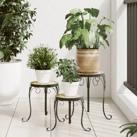 Plant supports 3 pcs terracotta and white ceramic by vidaXL, Pot stands - Ref: Foro24-4003397, Price: 82,36 €, Discount: %