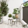 Soportes para plantas 3 uds cerámica terracota y blanco de vidaXL, Soportes para macetas - Ref: Foro24-4003397, Precio: 84,11...