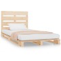 Estructura de cama sin colchón madera maciza de pino 90x200 cm