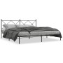 Bettgestell mit schwarzem Metallkopfteil 200x200 cm von vidaXL, Betten und Lattenroste - Ref: Foro24-376509, Preis: 127,12 €,...