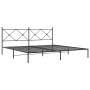 Bettgestell mit schwarzem Metallkopfteil 200x200 cm von vidaXL, Betten und Lattenroste - Ref: Foro24-376509, Preis: 127,12 €,...