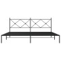 Bettgestell mit schwarzem Metallkopfteil 200x200 cm von vidaXL, Betten und Lattenroste - Ref: Foro24-376509, Preis: 127,12 €,...