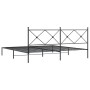 Bettgestell mit schwarzem Metallkopfteil 200x200 cm von vidaXL, Betten und Lattenroste - Ref: Foro24-376509, Preis: 127,12 €,...