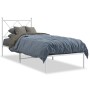 Bettgestell aus Metall mit weißem Kopfteil 80x200 cm von vidaXL, Betten und Lattenroste - Ref: Foro24-376542, Preis: 60,54 €,...