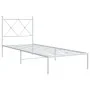 Estructura de cama de metal con cabecero blanco 80x200 cm de vidaXL, Camas y somieres - Ref: Foro24-376542, Precio: 59,73 €, ...