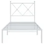 Estructura de cama de metal con cabecero blanco 80x200 cm de vidaXL, Camas y somieres - Ref: Foro24-376542, Precio: 59,73 €, ...