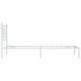 Bettgestell aus Metall mit weißem Kopfteil 80x200 cm von vidaXL, Betten und Lattenroste - Ref: Foro24-376542, Preis: 60,54 €,...