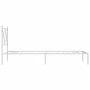Estructura de cama de metal con cabecero blanco 80x200 cm de vidaXL, Camas y somieres - Ref: Foro24-376542, Precio: 59,73 €, ...