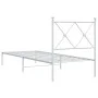 Estructura de cama de metal con cabecero blanco 80x200 cm de vidaXL, Camas y somieres - Ref: Foro24-376542, Precio: 59,73 €, ...