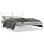 Bettgestell aus weißem Metall mit Kopfteil 160x200 cm von vidaXL, Betten und Lattenroste - Ref: Foro24-376554, Preis: 119,25 ...