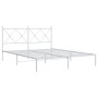 Bettgestell aus weißem Metall mit Kopfteil 160x200 cm von vidaXL, Betten und Lattenroste - Ref: Foro24-376554, Preis: 119,25 ...