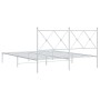 Bettgestell aus weißem Metall mit Kopfteil 160x200 cm von vidaXL, Betten und Lattenroste - Ref: Foro24-376554, Preis: 119,25 ...