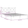 Bettgestell aus weißem Metall mit Kopfteil 160x200 cm von vidaXL, Betten und Lattenroste - Ref: Foro24-376554, Preis: 119,25 ...