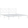 Metallbettgestell mit weißem Kopfteil 183x213 cm von vidaXL, Betten und Lattenroste - Ref: Foro24-376556, Preis: 105,40 €, Ra...