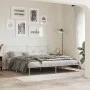 Metal bed frame with white headboard 183x213 cm by vidaXL, Beds and slatted bases - Ref: Foro24-376556, Price: 103,99 €, Disc...
