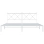 Metallbettgestell mit weißem Kopfteil 183x213 cm von vidaXL, Betten und Lattenroste - Ref: Foro24-376556, Preis: 105,40 €, Ra...
