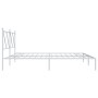 Metallbettgestell mit weißem Kopfteil 183x213 cm von vidaXL, Betten und Lattenroste - Ref: Foro24-376556, Preis: 105,40 €, Ra...