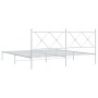 Metallbettgestell mit weißem Kopfteil 183x213 cm von vidaXL, Betten und Lattenroste - Ref: Foro24-376556, Preis: 105,40 €, Ra...