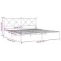 Metal bed frame with white headboard 183x213 cm by vidaXL, Beds and slatted bases - Ref: Foro24-376556, Price: 103,99 €, Disc...