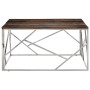 Stainless steel coffee table solid wood naughty silver by vidaXL, Coffee table - Ref: Foro24-349957, Price: 137,40 €, Discoun...