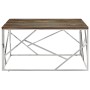 Mesa de centro acero inoxidable y madera reciclada plateado de vidaXL, Mesas de centro - Ref: Foro24-349960, Precio: 115,24 €...