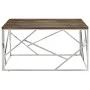 Mesa de centro acero inoxidable y madera reciclada plateado de vidaXL, Mesas de centro - Ref: Foro24-349960, Precio: 114,20 €...