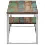 Mesa de centro acero inoxidable y madera reciclada plateado de vidaXL, Mesas de centro - Ref: Foro24-350024, Precio: 84,69 €,...