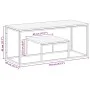 Mesa de centro acero inoxidable y madera reciclada plateado de vidaXL, Mesas de centro - Ref: Foro24-350024, Precio: 84,69 €,...