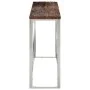 Console table stainless steel solid wood silver by vidaXL, Side tables - Ref: Foro24-349997, Price: 92,07 €, Discount: %