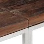Console table stainless steel solid wood silver by vidaXL, Side tables - Ref: Foro24-349997, Price: 92,07 €, Discount: %