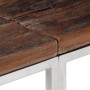 Mesa consola acero inoxidable madera maciza traviesa plateado de vidaXL, Mesas auxiliares - Ref: Foro24-349997, Precio: 93,07...