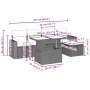 6-teilige Gartensofagarnitur und schwarze synthetische Rattankissen von vidaXL, Gartensets - Ref: Foro24-3274805, Preis: 412,...