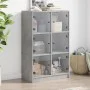 Aparador alto con puertas madera gris hormigón 68x37x109 cm de vidaXL, Aparadores - Ref: Foro24-3295853, Precio: 111,74 €, De...