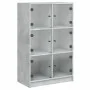 Aparador alto con puertas madera gris hormigón 68x37x109 cm de vidaXL, Aparadores - Ref: Foro24-3295853, Precio: 111,74 €, De...