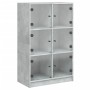 Aparador alto con puertas madera gris hormigón 68x37x109 cm de vidaXL, Aparadores - Ref: Foro24-3295853, Precio: 113,14 €, De...
