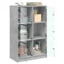 Aparador alto con puertas madera gris hormigón 68x37x109 cm de vidaXL, Aparadores - Ref: Foro24-3295853, Precio: 111,74 €, De...