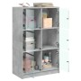 Aparador alto con puertas madera gris hormigón 68x37x109 cm de vidaXL, Aparadores - Ref: Foro24-3295853, Precio: 113,14 €, De...