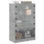 Aparador alto con puertas madera gris hormigón 68x37x109 cm de vidaXL, Aparadores - Ref: Foro24-3295853, Precio: 111,74 €, De...