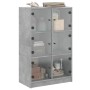 Aparador alto con puertas madera gris hormigón 68x37x109 cm de vidaXL, Aparadores - Ref: Foro24-3295853, Precio: 113,14 €, De...