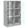 Aparador alto con puertas madera gris hormigón 68x37x109 cm de vidaXL, Aparadores - Ref: Foro24-3295853, Precio: 111,74 €, De...
