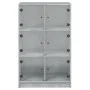 Aparador alto con puertas madera gris hormigón 68x37x109 cm de vidaXL, Aparadores - Ref: Foro24-3295853, Precio: 111,74 €, De...