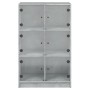 Aparador alto con puertas madera gris hormigón 68x37x109 cm de vidaXL, Aparadores - Ref: Foro24-3295853, Precio: 113,14 €, De...