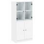 Tall sideboard with white engineered wood doors 68x37x142 cm by vidaXL, Sideboards - Ref: Foro24-3295864, Price: 120,46 €, Di...