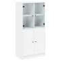 Tall sideboard with white engineered wood doors 68x37x142 cm by vidaXL, Sideboards - Ref: Foro24-3295864, Price: 119,23 €, Di...