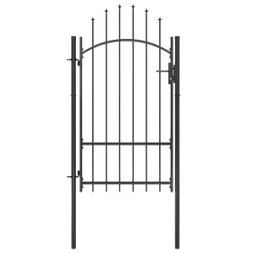 Schwarzes Gartentor aus Stahl, 1x2,2 m. von vidaXL, Gartentore - Ref: Foro24-146320, Preis: 158,53 €, Rabatt: %