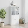 Tall sideboard with white engineered wood doors 68x37x142 cm by vidaXL, Sideboards - Ref: Foro24-3295864, Price: 119,23 €, Di...