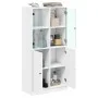 Tall sideboard with white engineered wood doors 68x37x142 cm by vidaXL, Sideboards - Ref: Foro24-3295864, Price: 119,23 €, Di...